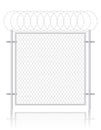 Fence made Ã¢â¬â¹Ã¢â¬â¹of wire mesh vector illustration